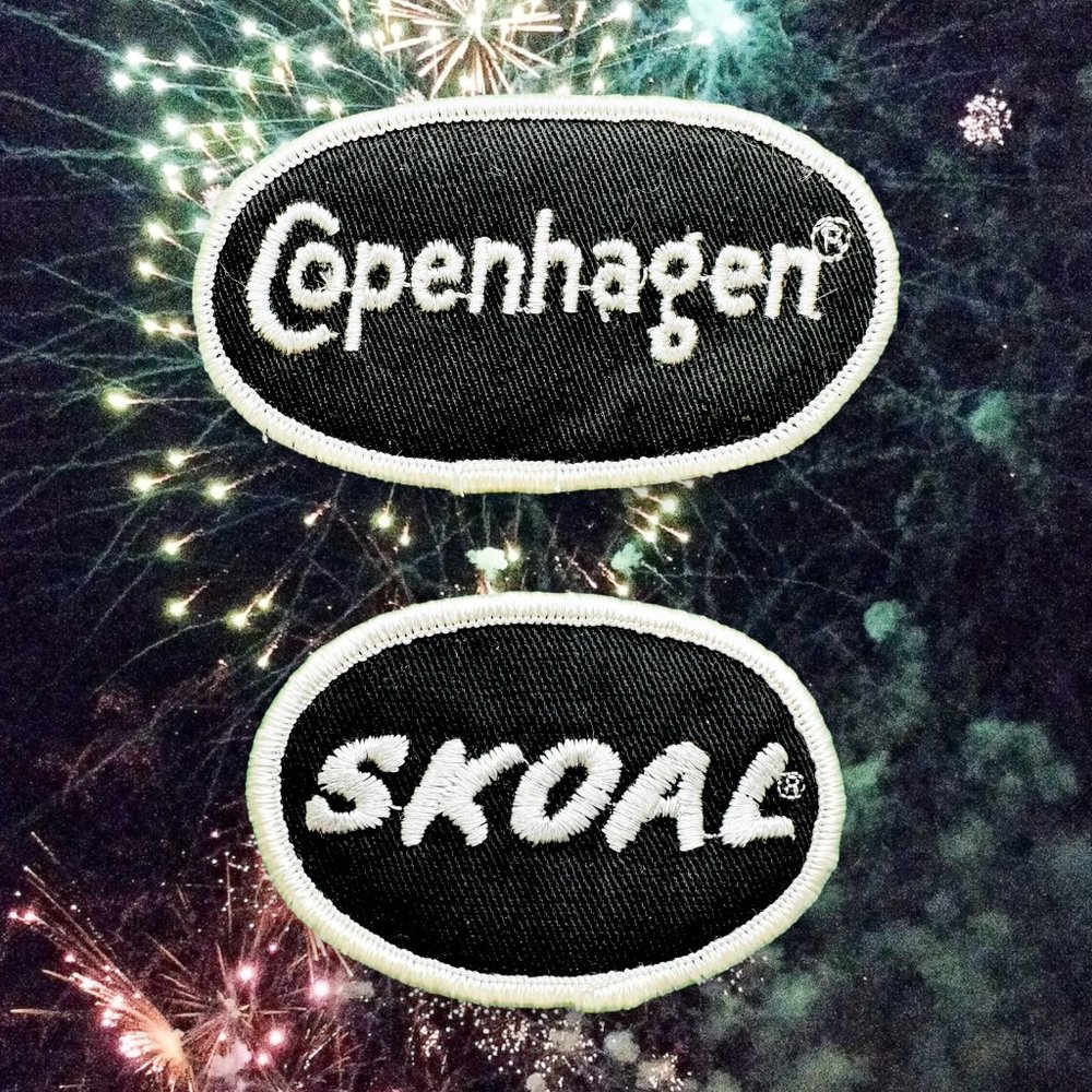 SKOAL Copenhagen Tobacco Vintage Embroidered Patch - New Old Stock